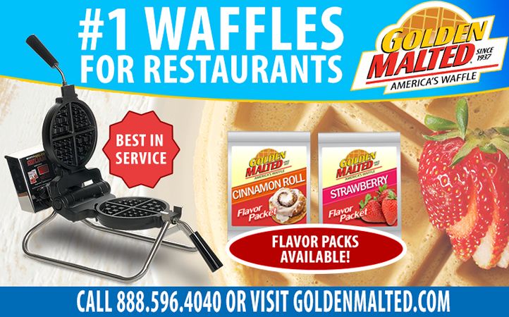 #1 Waffles for Restaurants - Waffle Irons & Personalized Delivery Service Provided at No Cost with Golden Malted