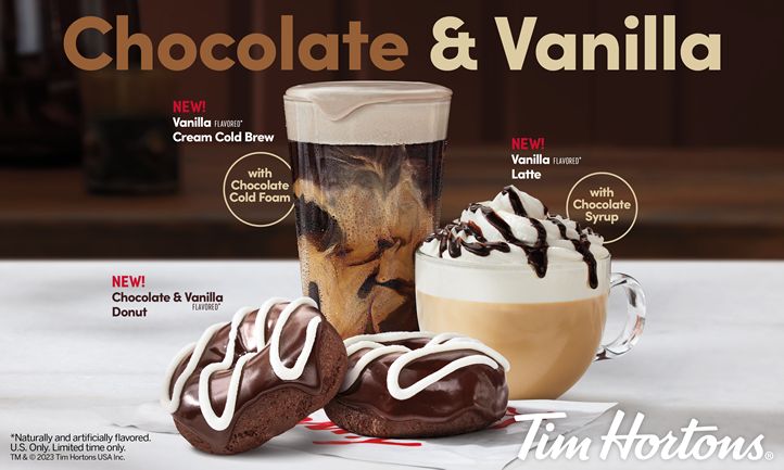 Tim Hortons Swirls Up the Menu with Chocolate and Vanilla Flavored Items, Just in Time for New Happy Hour