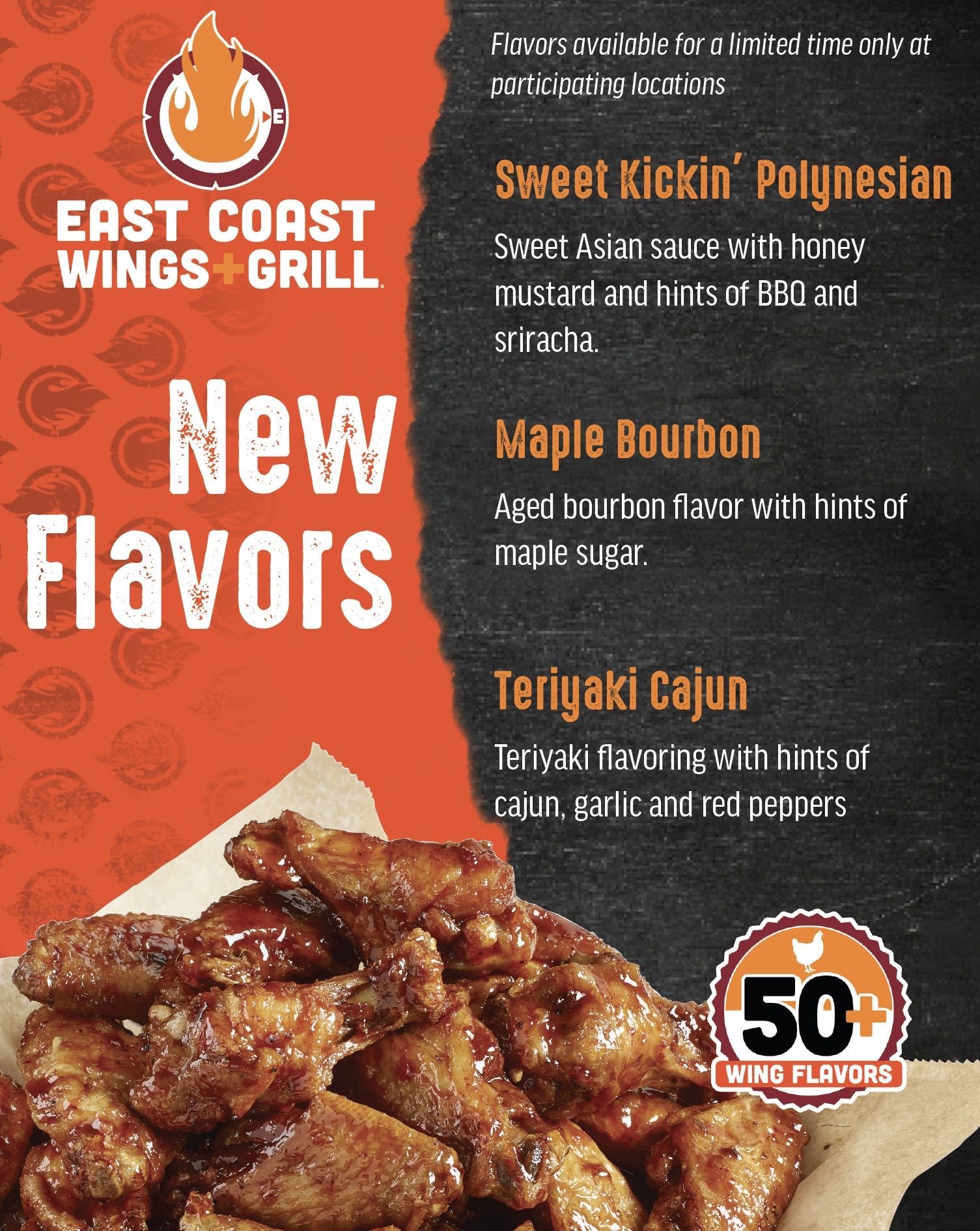 East Coast Wings + Grill Introduces New Limited Time Wing Flavors