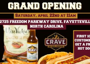Join the Celebration: Crave Hot Dogs & BBQ Opens Newest Location in Fayetteville, North Carolina