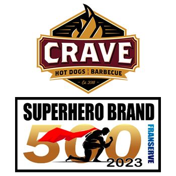 Crave Hot Dogs & BBQ Named Superhero Brand of 2023 by FranServe Crave Hot Dogs & BBQ Named Superhero Brand of 2023 by FranServe