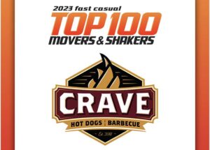 Crave Hot Dogs & BBQ Recognized as Top Performer in Fast Casual Dining: #13 in Fast Casual’s Top 100 Movers and Shakers