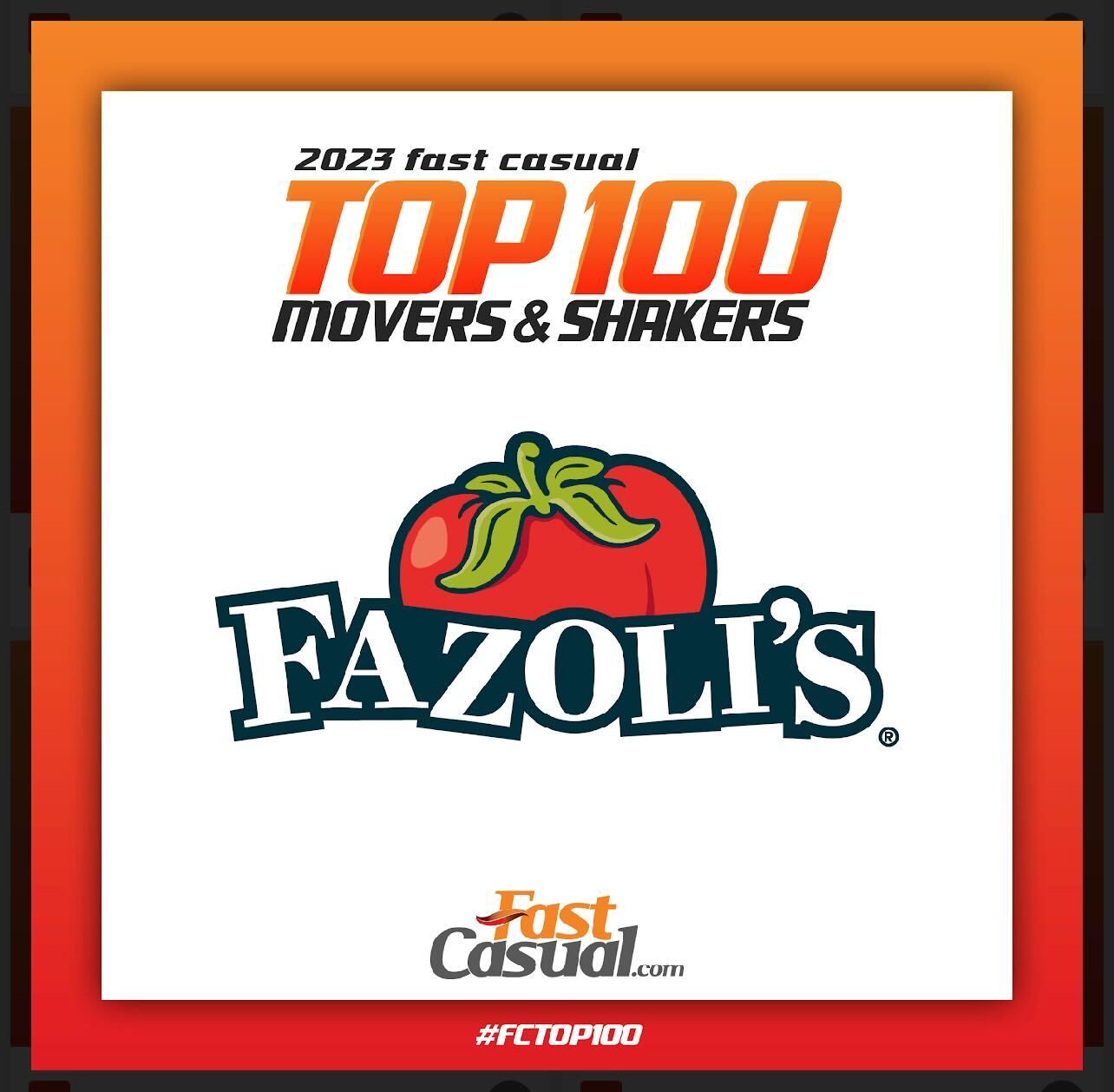 Fazoli's Earns a Top Spot on Fast Casual's 2023 Top 100 Movers & Shakers List