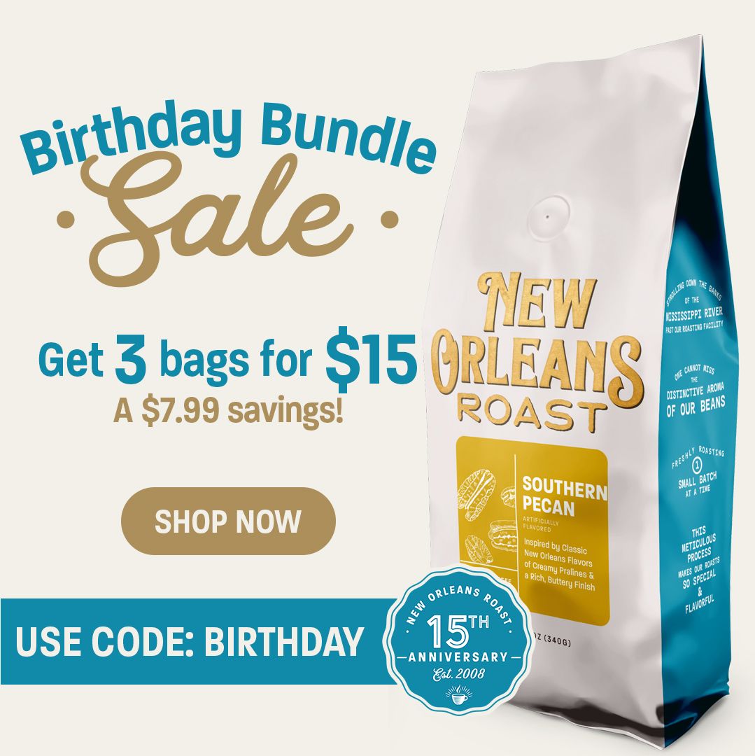 New Orleans Roast to Celebrate 15 Years with Free Coffee New Orleans Roast to Celebrate 15 Years with Free Coffee