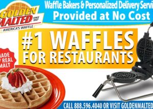 Waffle Irons and Personalized Delivery Service Provided at No Cost with Golden Malted – #1 Waffle for Restaurants