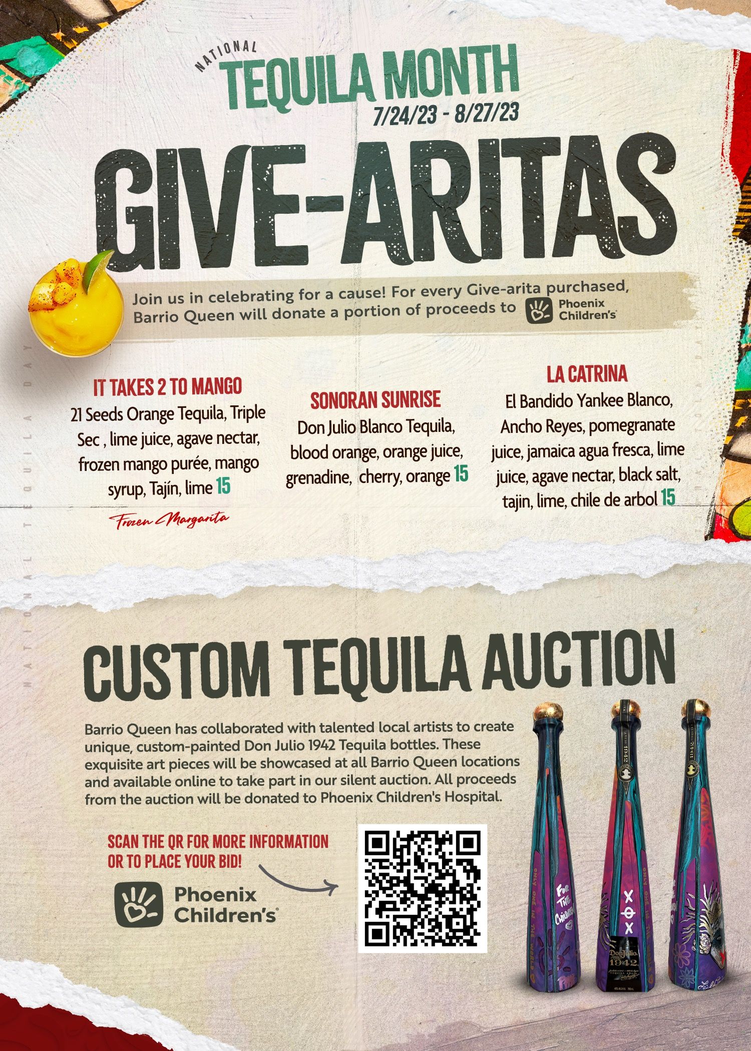 Barrio Queen Commemorates National Tequila Day With a Month of Specials and Events Benefiting Phoenix Children's Barrio Queen Commemorates National Tequila Day With a Month of Specials and Events Benefiting Phoenix Children's