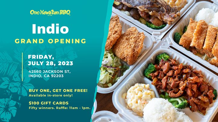 Ono Hawaiian BBQ Indio California Grand Opening Ono Hawaiian BBQ Indio California Grand Opening
