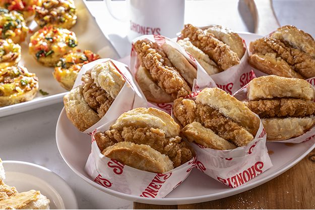 Shoney's Sweet Heat Crispy Chicken Biscuit