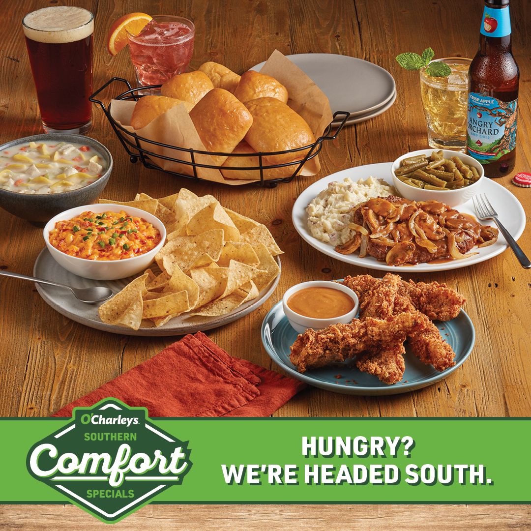Indulge in the Essence of the South with O'Charley's Limited-Time-Only "Southern Comfort" Specials Menu