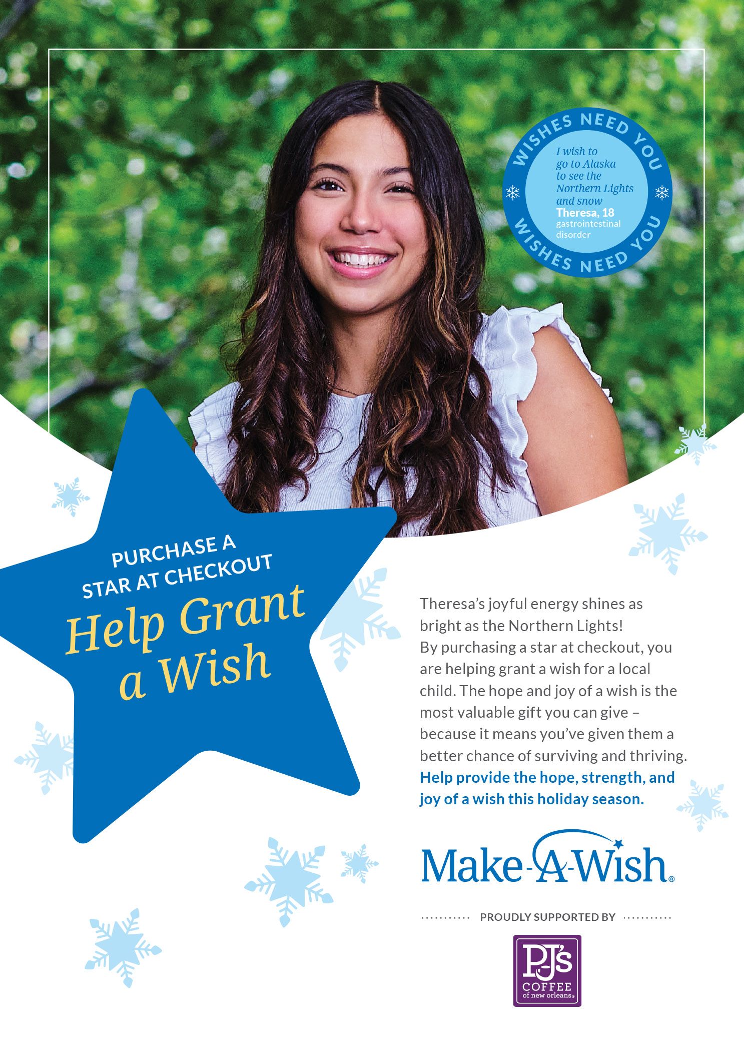 PJ's Coffee Partners with Make-A-Wish to Give Local Child Gift of Joy PJ's Coffee Partners with Make-A-Wish to Give Local Child Gift of Joy