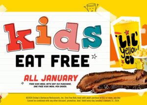 Dickey’s Barbecue Pit Offering Kids Eat Free for January 2024