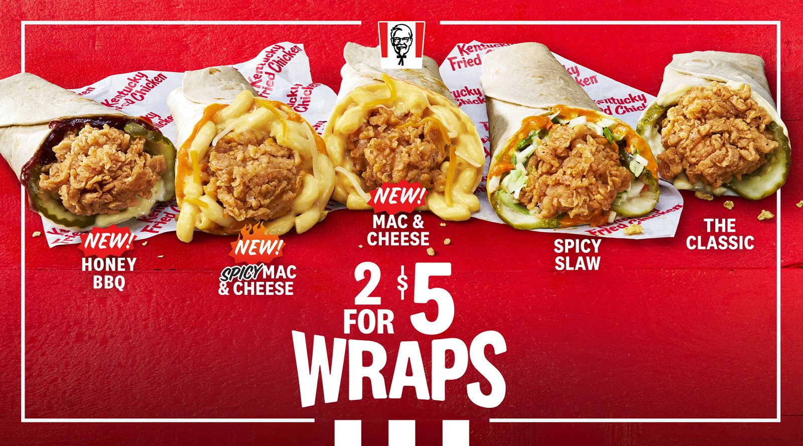 KFC Wraps Are Back With Two New Flavors and You Can Get One for Free in the App With Purchase KFC Wraps Are Back With Two New Flavors and You Can Get One for Free in the App With Purchase