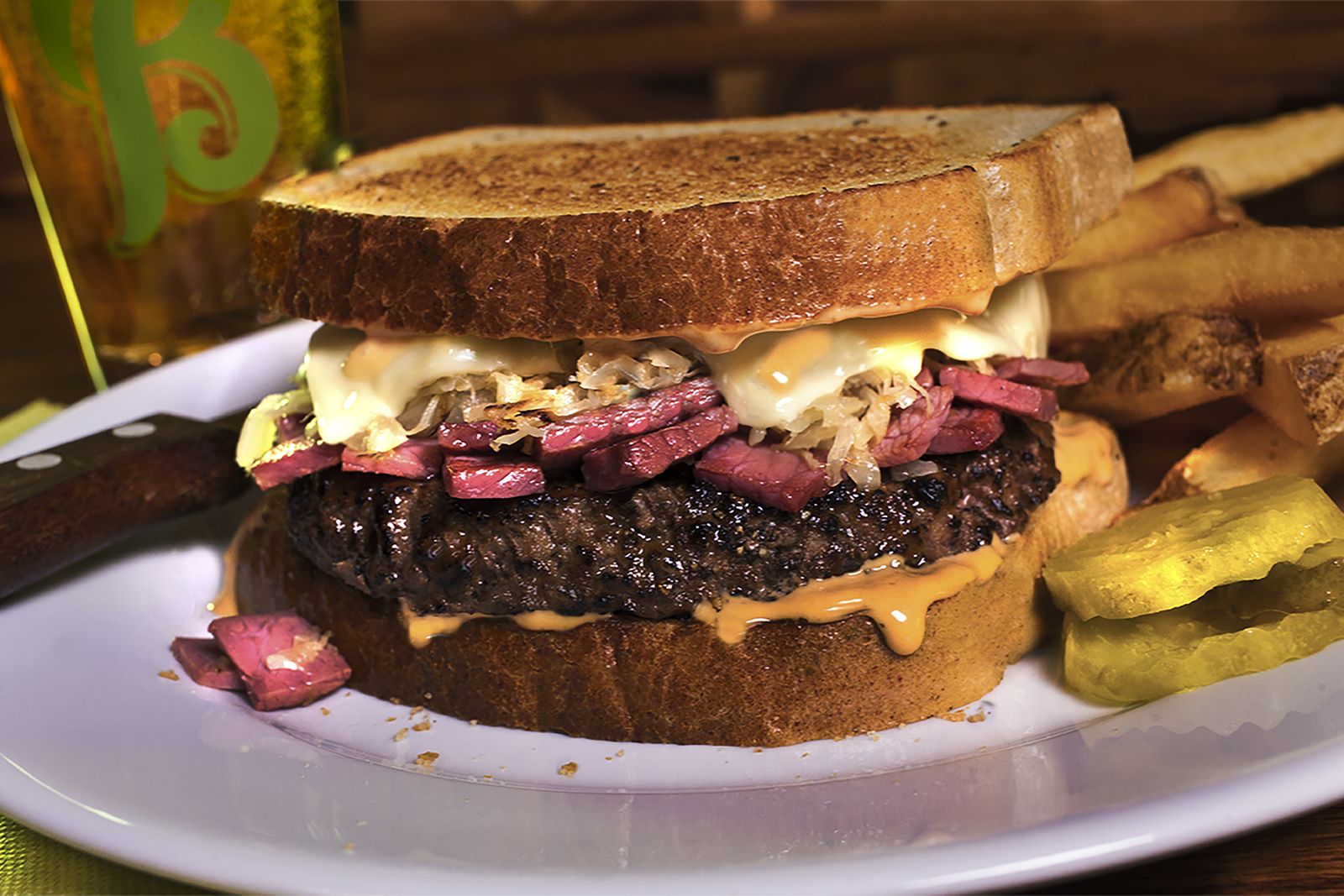Bennigan's Reuben Burger Bennigan's To Serve up a Legendary St Paddy's Day Experience
