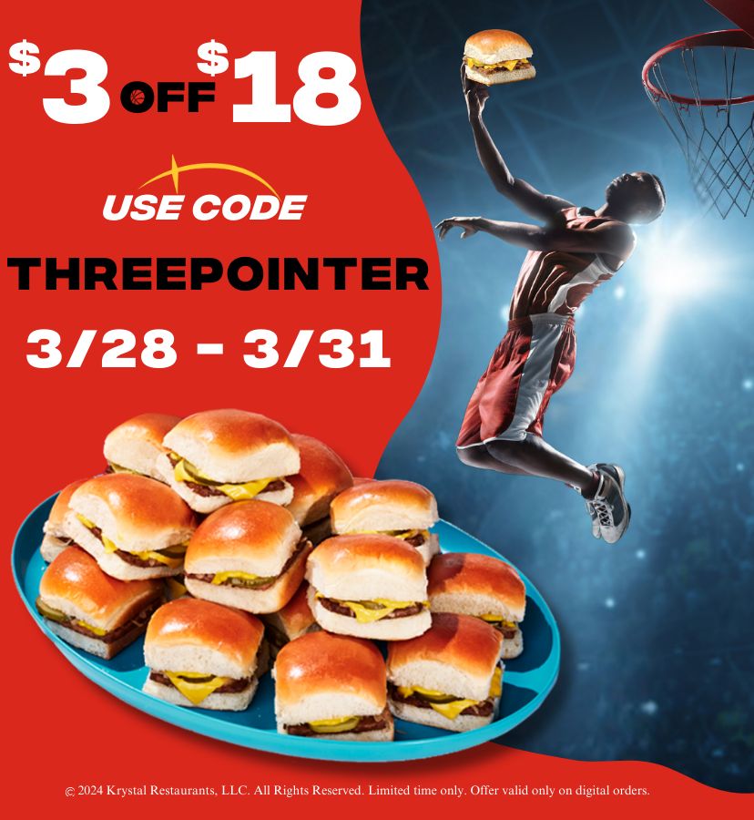 Krystal Slams Into March With Slam Dunk Deals Krystal Slams Into March With Slam Dunk Deals