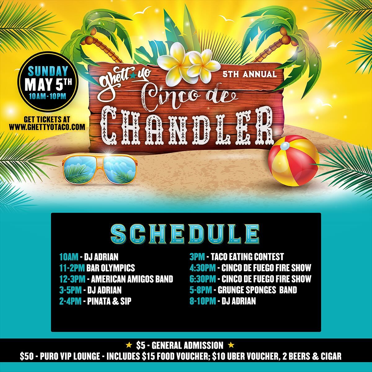 Ghett Yo Taco + Wings Hosts 5th Annual Cinco de Chandler Sunday, May 5 Ghett Yo Taco + Wings Hosts 5th Annual Cinco de Chandler Sunday, May 5