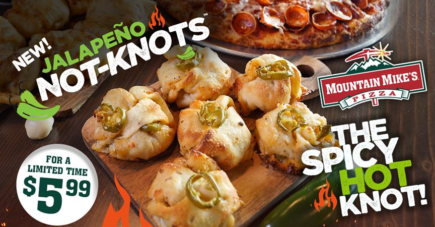Mountain Mike's Pizza Turns up the Heat With New Jalapeño Not-Knots Mountain Mike's Pizza Turns up the Heat With New Jalapeño Not-Knots