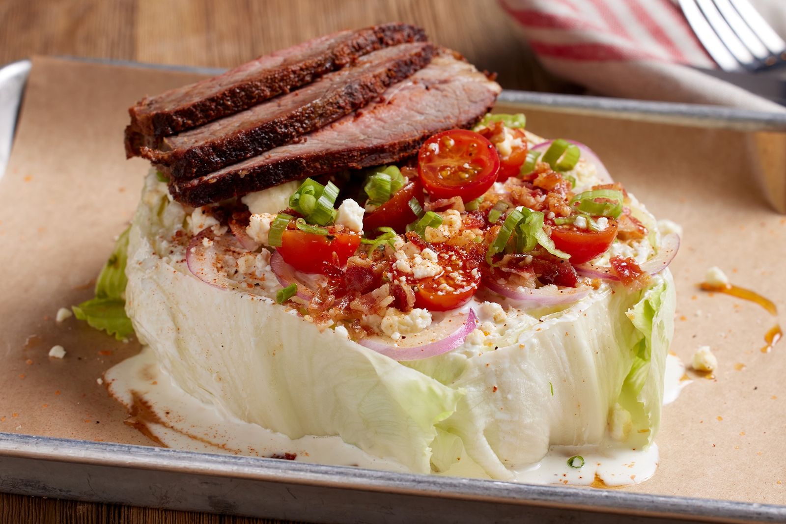 Lucille's Smokehouse Bar-B-Que Tri Tip Wedge Salad Lucille’s Smokehouse Bar-B-Que Invites Guests to Savor the Summer with a Multitude of Exciting New "Bold & Stacked" Menu Additions