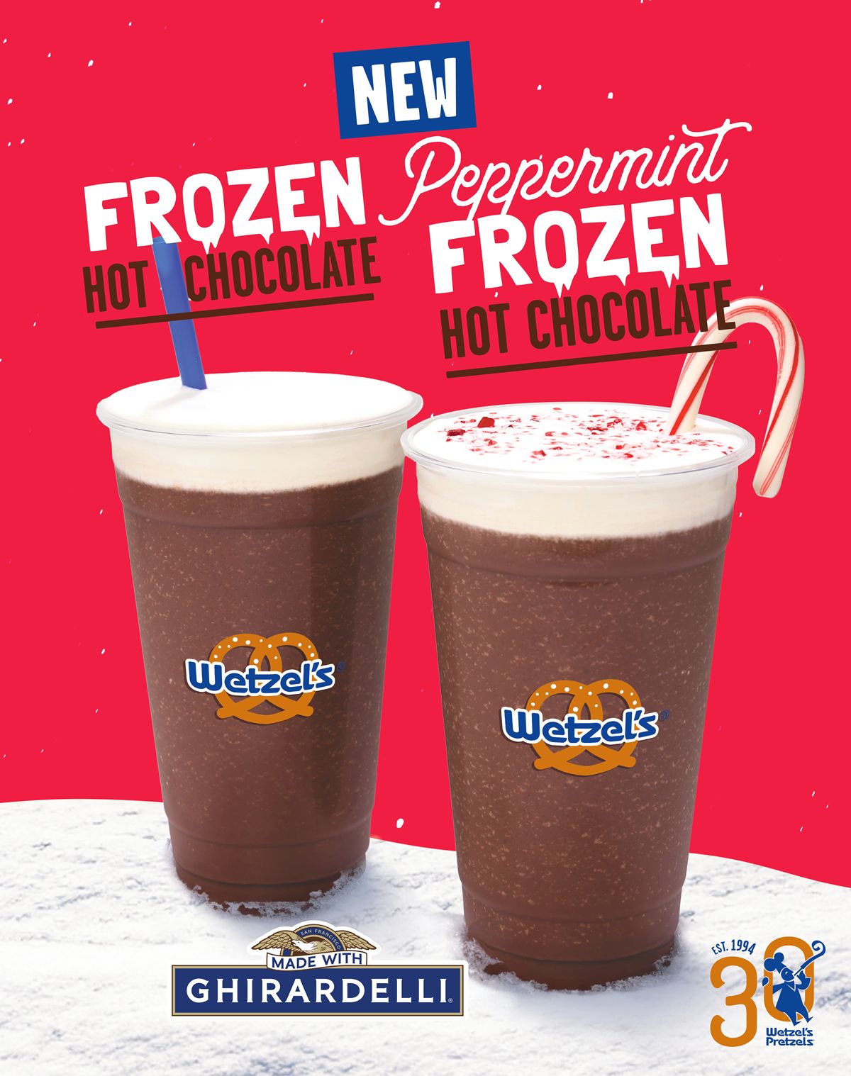 Wetzel's Pretzels Delivers Joy of the Season with Two New Frozen Hot Chocolate Beverages Wetzel's Pretzels Delivers Joy of the Season with Two New Frozen Hot Chocolate Beverages