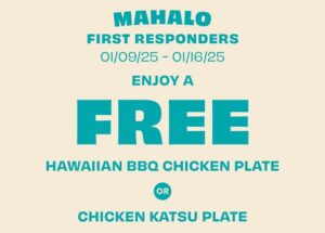 Ono Hawaiian BBQ Supports First Responders With Free Meals