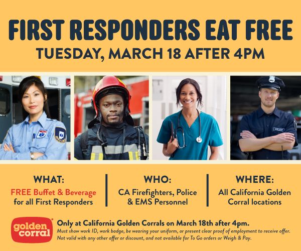 Golden Corrals Across California Host First Responders Night