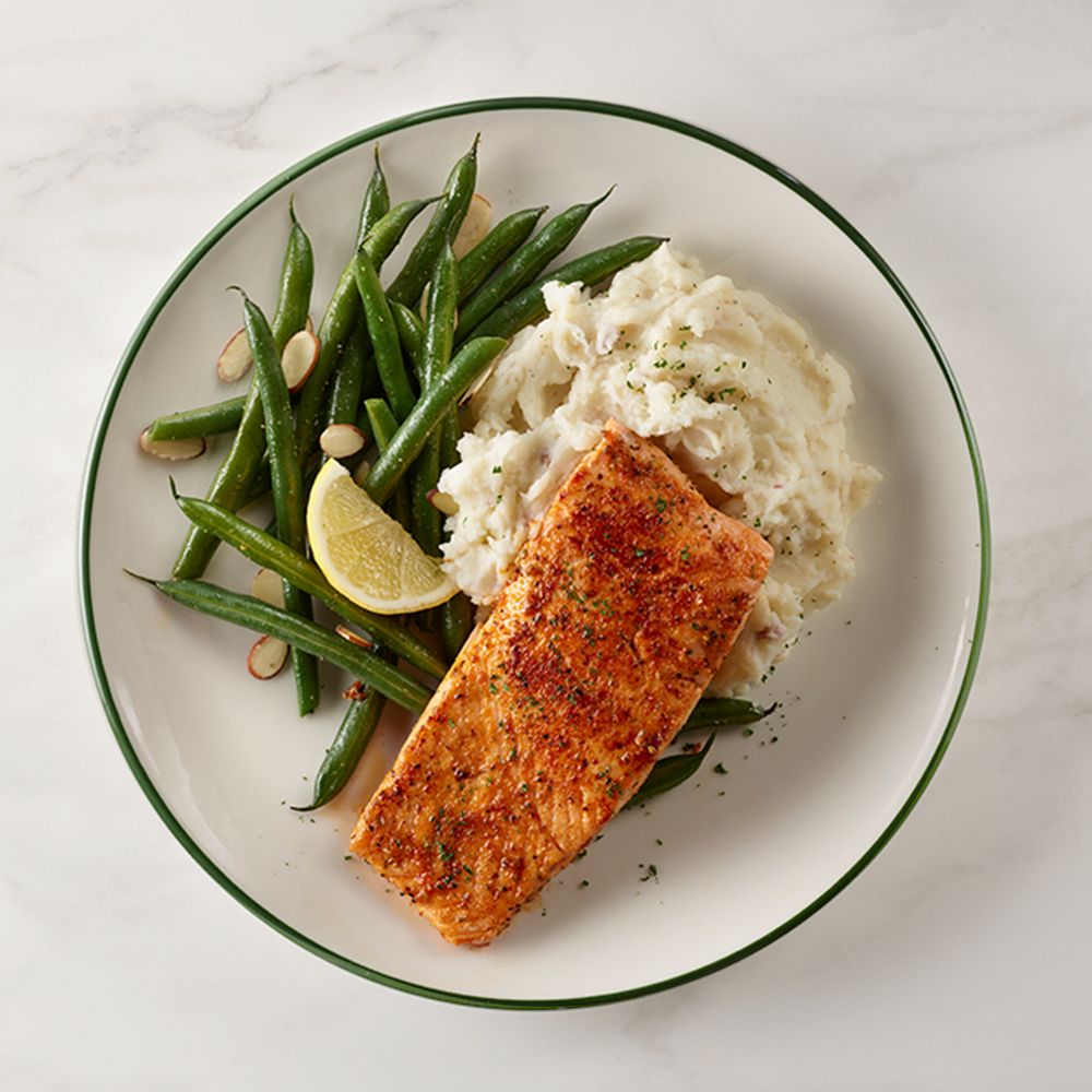 Perkins American Food Co. Blackened Roasted Salmon Celebrate Fry-Days With Perkins American Food Co.