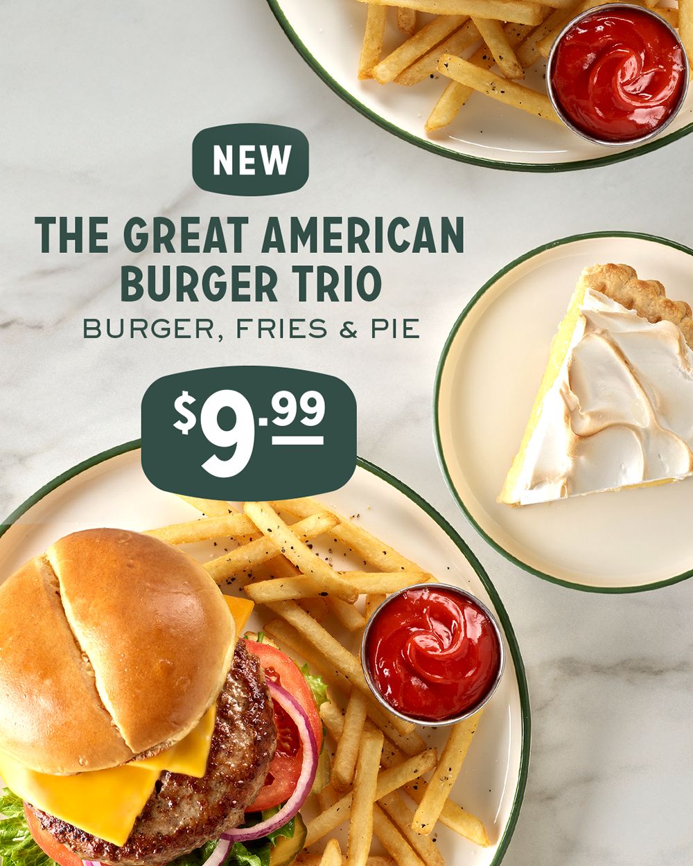 Burger, Fries, and Pie for Only $9.99 at Perkins American Food Co. Burger, Fries, and Pie for Only $9.99 at Perkins American Food Co.
