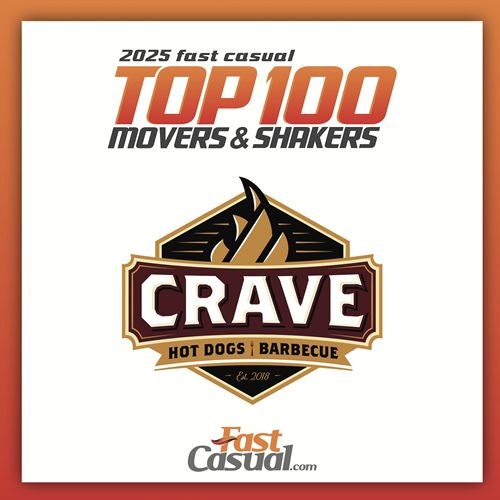 Crave Hot Dogs & BBQ Named to Fast Casual's 2025 Top 100 Movers & Shakers List for 5th Consecutive Year