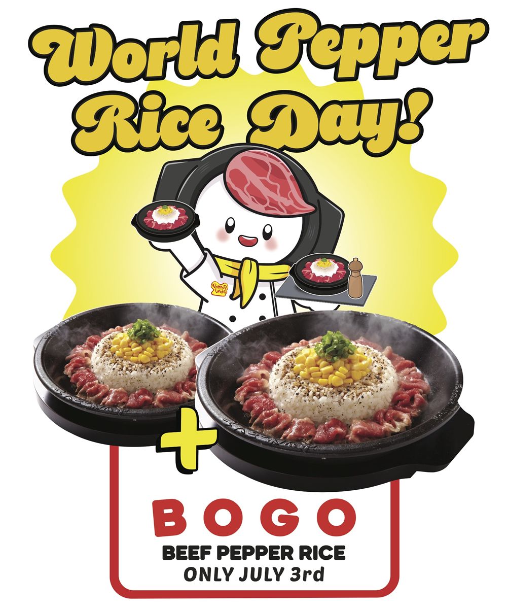 Pepper Lunch Celebrates First Ever World Pepper Rice Day with Buy One, Get One Free on July 3 Pepper Lunch Celebrates First Ever World Pepper Rice Day with Buy One, Get One Free on July 3