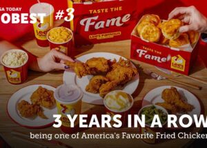 Lee’s Famous Recipe Chicken Makes USA Today’s Top 10 Fast Food Fried Chicken List for Third Consecutive Year