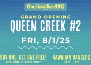 Ono Hawaiian BBQ Says Aloha to Queen Creek, Arizona