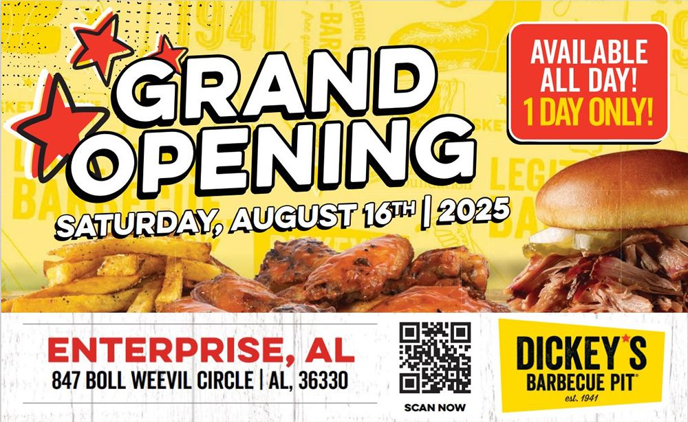 Dickey's BBQ Pit Brings Texas Flavor to Enterprise, AL Dickey's BBQ Pit Brings Texas Flavor to Enterprise, AL