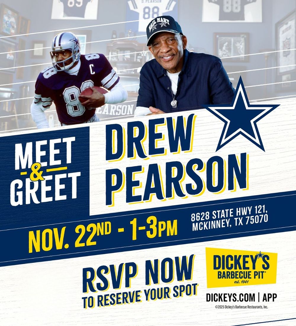 Dickey's Teams Up with Drew Pearson for Cowboy Alumni Event Dickey's Teams Up with Drew Pearson for Cowboy Alumni Event
