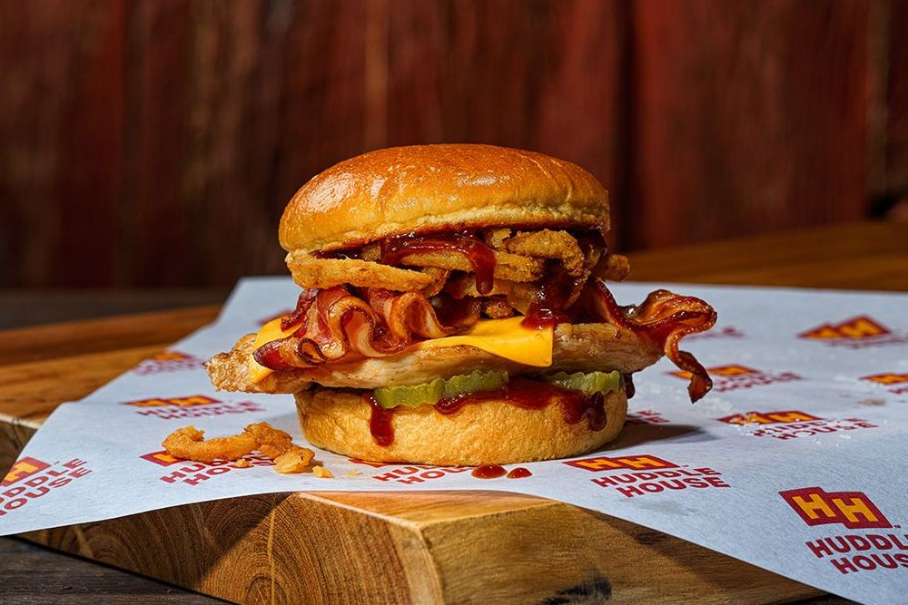 Huddle House Smokey BBQ Bacon Grilled Chicken Sandwich Huddle House Is Smokin' Hot with NEW Smokey BBQ Bacon Lineup