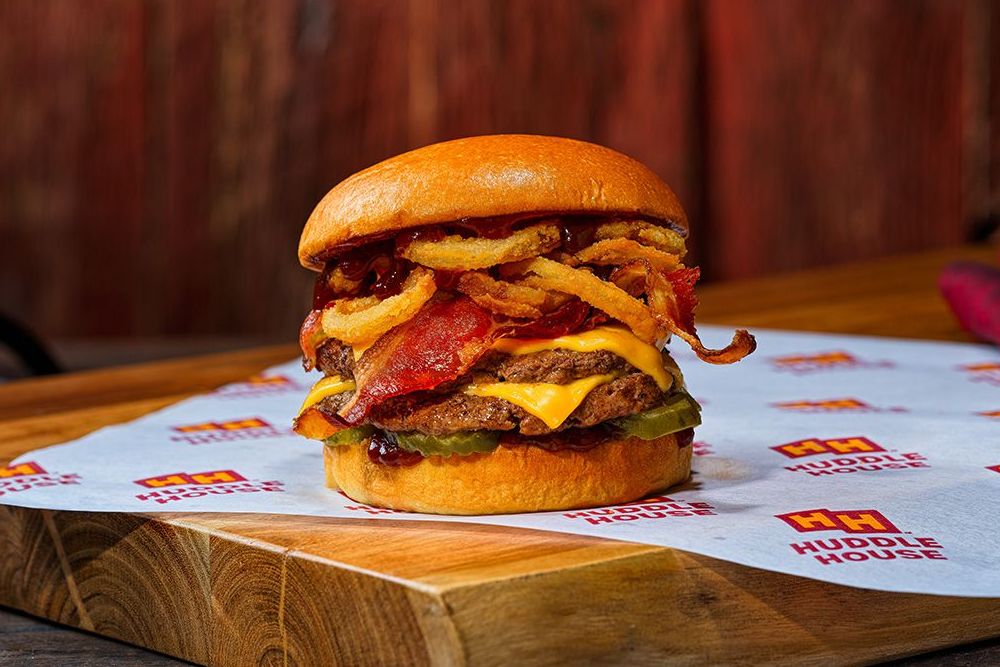 Huddle House Smokey BBQ Bacon Smashed Burger Huddle House Is Smokin' Hot with NEW Smokey BBQ Bacon Lineup