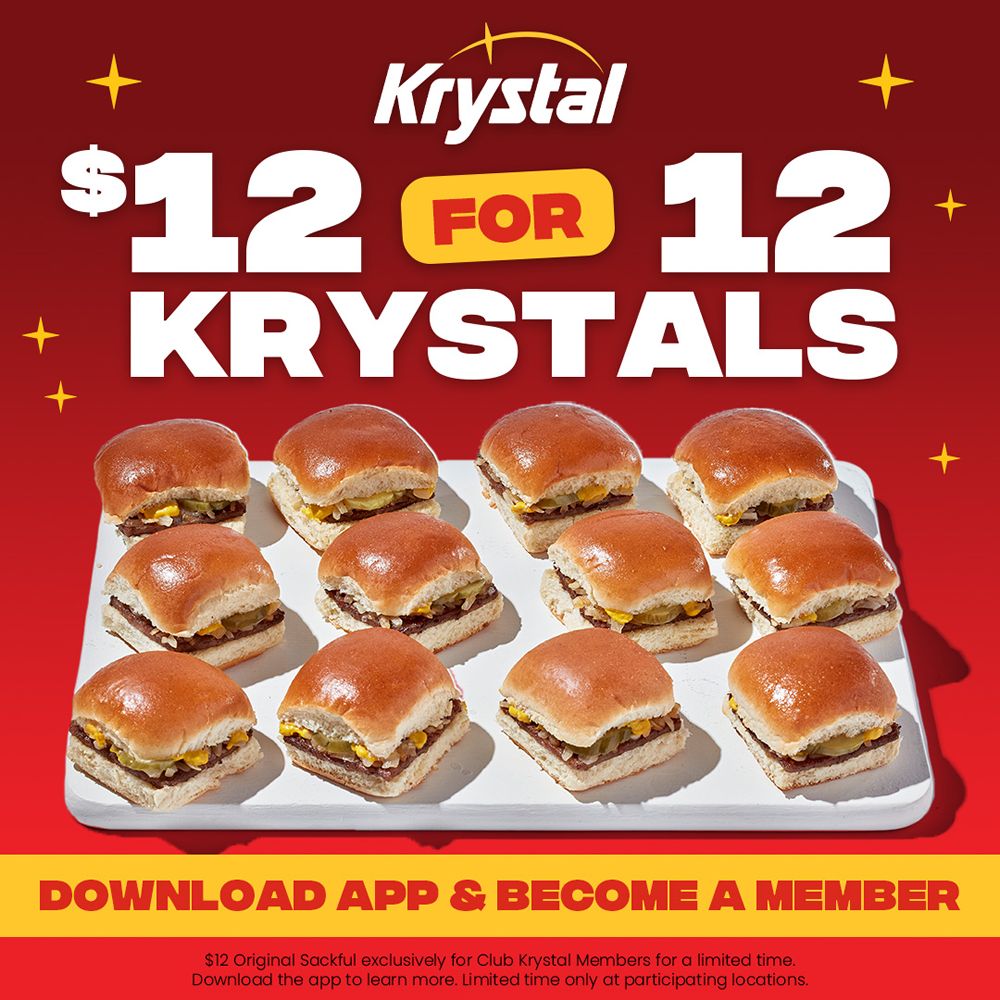 Krystal to Kick Off 2026 With Free Krystals for New Loyalty Members, Weekly Mystery Rewards and Fresh New Year Deals Krystal to Kick Off 2026 With Free Krystals for New Loyalty Members, Weekly Mystery Rewards and Fresh New Year Deals