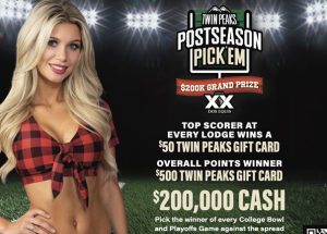 Twin Peaks Launches Postseason College Bowl Games Sweepstakes