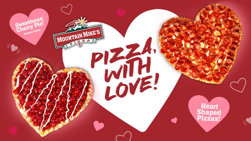 Mountain Mike's Pizza Celebrates Love With the Return of Popular Heart-Shaped Pizza & Sweetheart Cherry Pie Dessert Pizza Mountain Mike's Pizza Celebrates Love With the Return of Popular Heart-Shaped Pizza & Sweetheart Cherry Pie Dessert Pizza