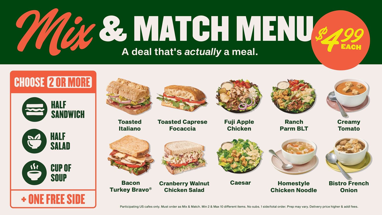 A Deal That's Actually a Meal: Panera Bread's First Value Menu Lets Guests "Mix & Match" a Meal of up to Ten Panera Favorites for Just $4.99 Each A Deal That's Actually a Meal: Panera Bread's First Value Menu Lets Guests "Mix & Match" a Meal of up to Ten Panera Favorites for Just $4.99 Each