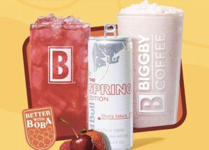 BIGGBY COFFEE Launches Limited-Time Cherry Sakura Red Bull Lineup for Spring Energy Boost