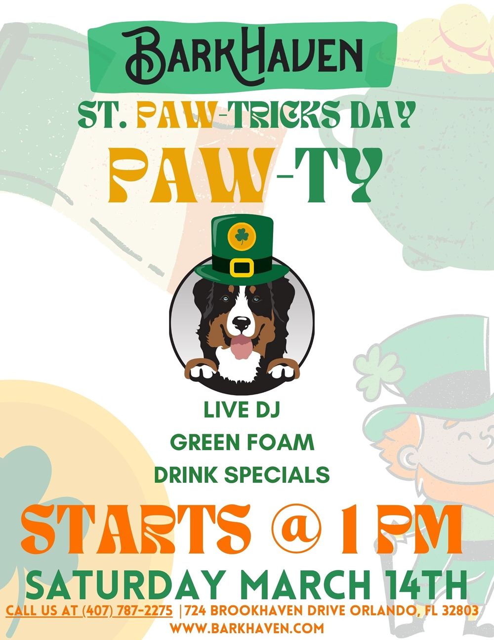 BarkHaven Brings The Luck This March With Weeklong St. Paw-trick's Pawty And More Can't Miss Events BarkHaven Brings The Luck This March With Weeklong St. Paw-trick's Pawty And More Can't Miss Events