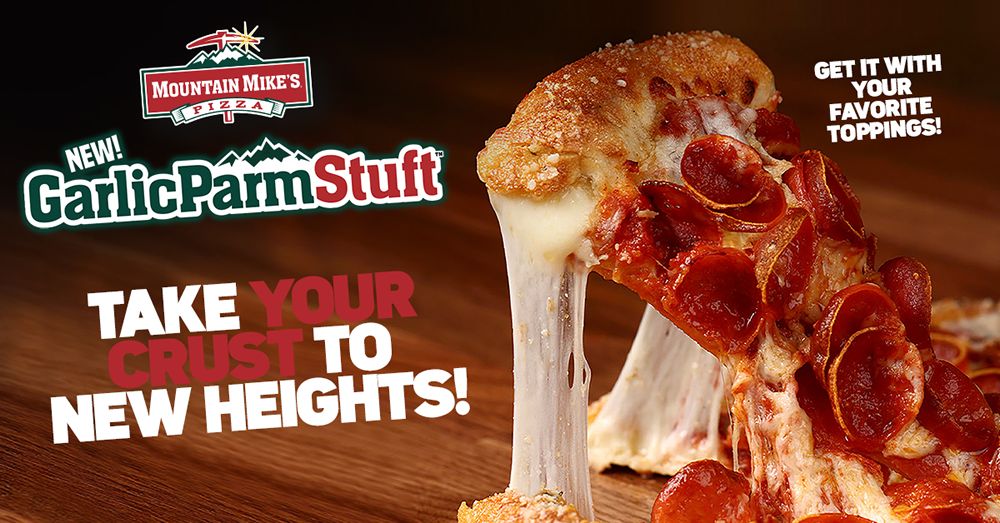 Mountain Mike's Pizza Pushes Pizza Innovation to the Edge - Literally - With GarlicParmStuft Crust Mountain Mike's Pizza Pushes Pizza Innovation to the Edge - Literally - With GarlicParmStuft Crust