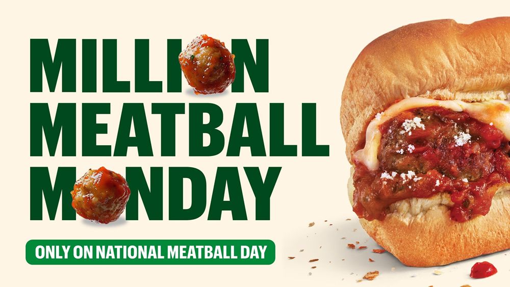 Subway Seeks to Serve 1 Million Meatballs on National Meatball Day with Free Footlong Upgrades Subway Seeks to Serve 1 Million Meatballs on National Meatball Day with Free Footlong Upgrades