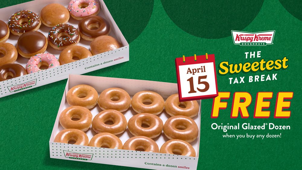Krispy Kreme Makes Tax Day Sweeter With the Sweetest Tax Break Krispy Kreme Makes Tax Day Sweeter With the Sweetest Tax Break