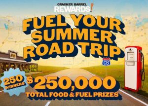 Cracker Barrel Launches “Fuel Your Summer Road Trip” With $250,000 in Free Gas and Homestyle Cooking