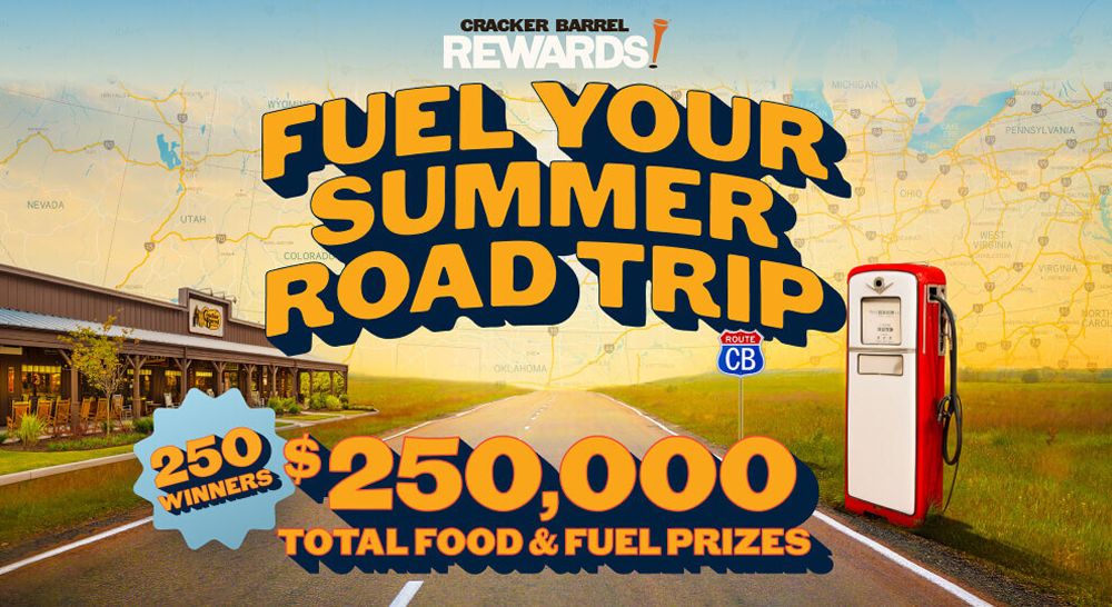 Cracker Barrel Launches "Fuel Your Summer Road Trip" With $250,000 in Free Gas and Homestyle Cooking Cracker Barrel Launches "Fuel Your Summer Road Trip" With $250,000 in Free Gas and Homestyle Cooking