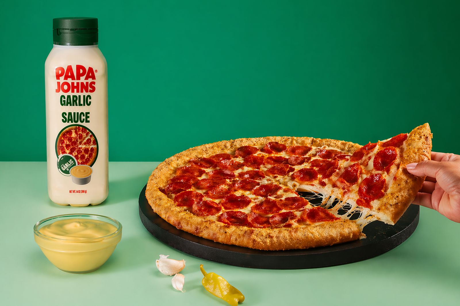 It's Finally Here - Papa Johns Brings Garlic Flavored Sauce to Retail Stores This Summer It's Finally Here - Papa Johns Brings Garlic Flavored Sauce to Retail Stores This Summer