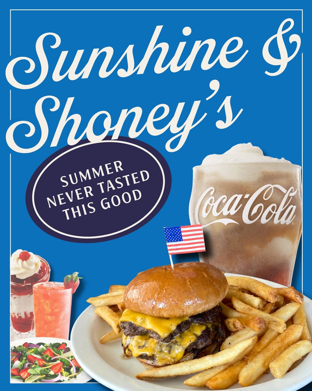 Shoney's Launches 'Sunshine and Shoney's' Summer Initiative Featuring Its New Smashburger and Classic Coke Float Shoney's Launches 'Sunshine and Shoney's' Summer Initiative Featuring Its New Smashburger and Classic Coke Float