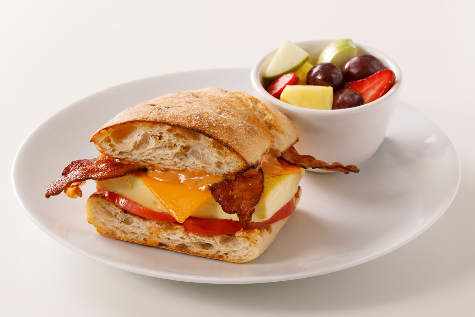 Sunny Street Café Bacon, Egg & Cheese Sunny Street Café Key Lime Blueberry Pancakes
