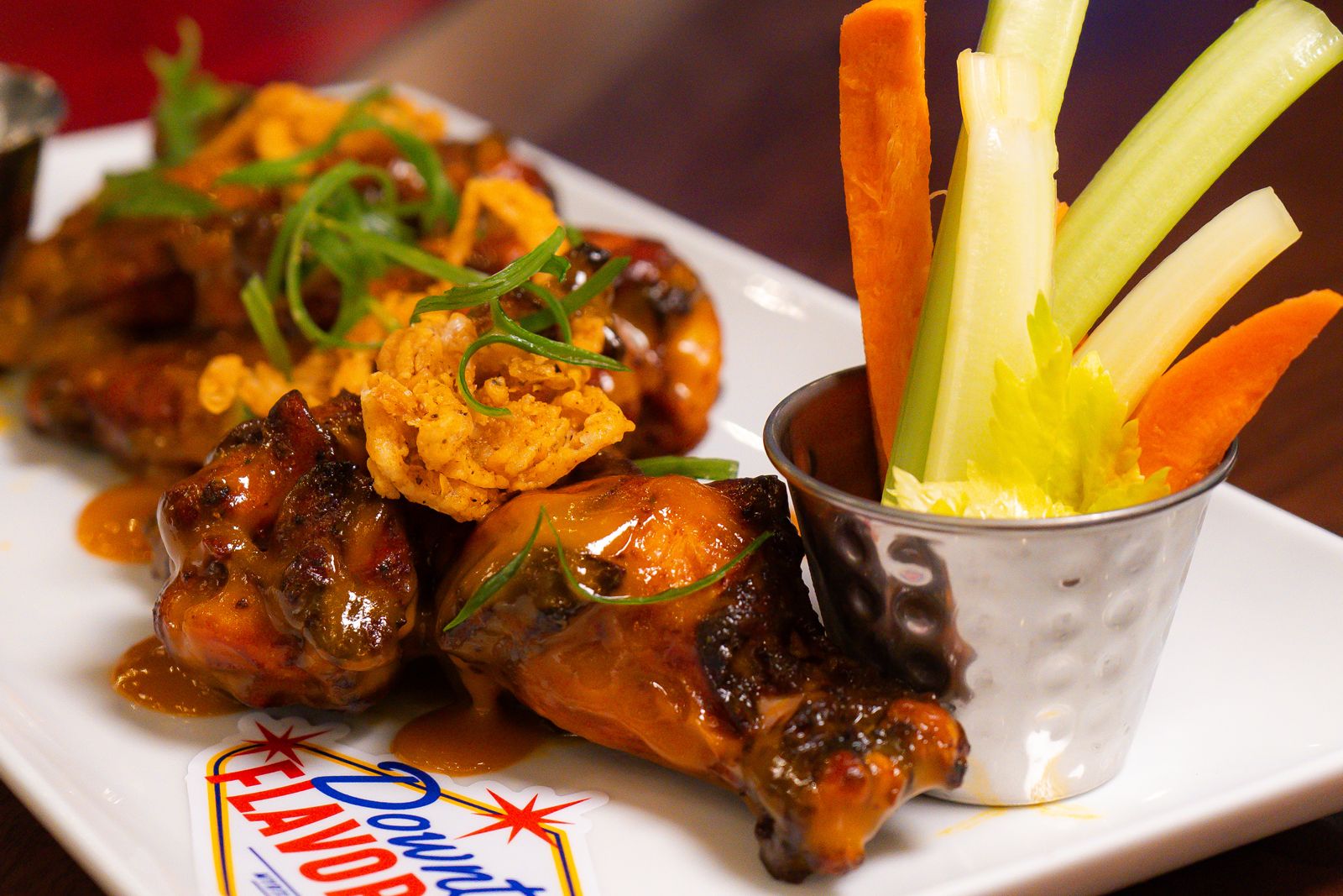 Downtown Flavortown Bourbon Brown Sugar BBQ Wings Guy Fieri's Downtown Flavortown Myrtle Beach Now Open