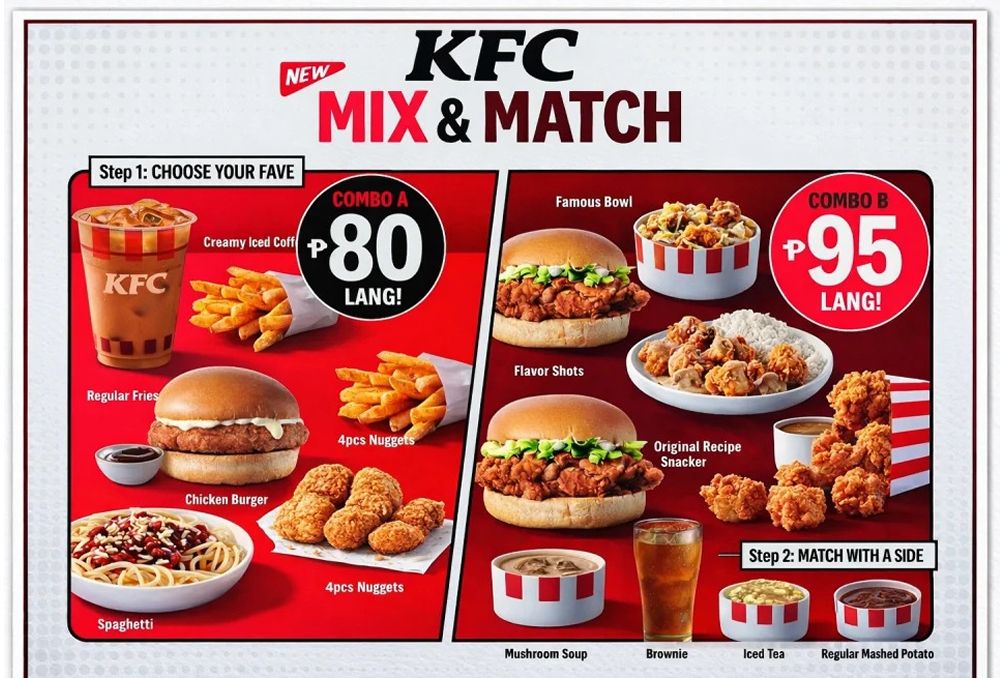 Build Your Perfect Meal with KFC Mix & Match Build Your Perfect Meal with KFC Mix & Match